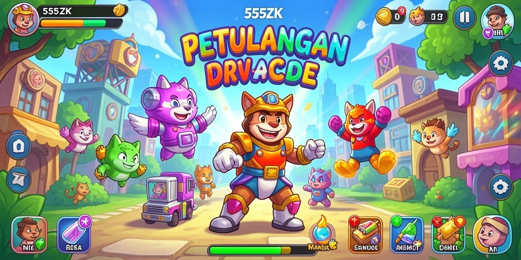 Gameplay seru dari 555ZK dengan tantangan tingkat tinggi.