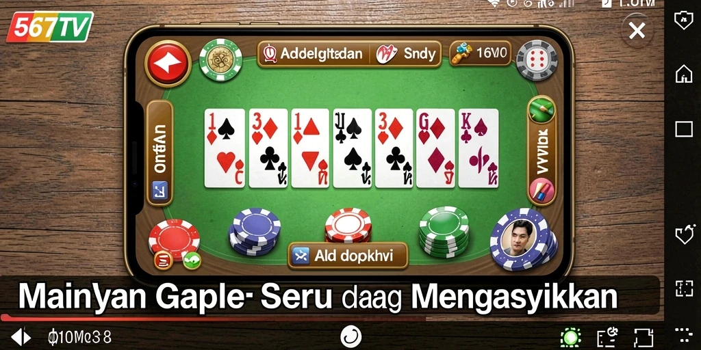 Screenshot gameplay menampilkan keseruan bermain Gaple di 567TV.