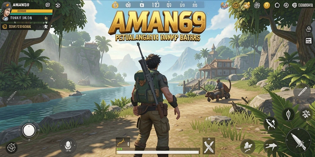 Tampilan gameplay AMAN69 dalam dunia terbuka yang menakjubkan.