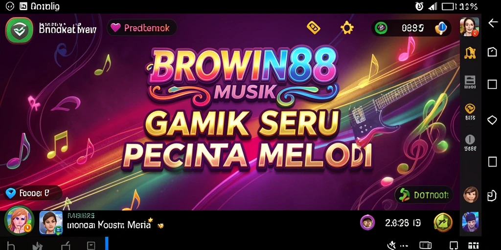 Screenshot dari gameplay <strong>BROWIN88</strong> menampilkan keseruan bermain musik secara interaktif.