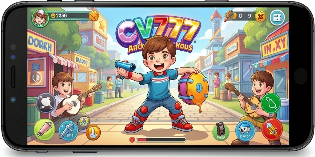 Tampilan gameplay seru dan penuh warna dari CV777.