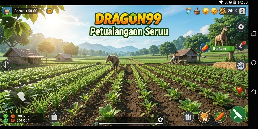 Screenshot tampilan gameplay Farming yang seru di DRAGON99.