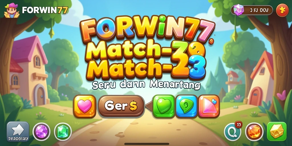 Screenshot gameplay <strong>FORWIN77</strong> menunjukkan aksi mencocokkan item yang seru.