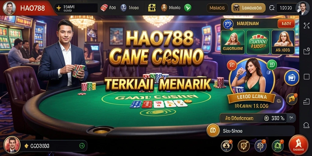 Tampilan interaktif gameplay HAO788 Live Casino yang menegangkan.