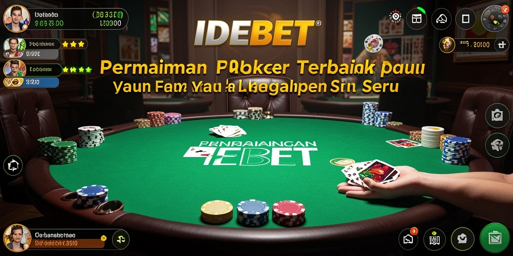 Tampilan gameplay Poker yang menarik di IDEBET.