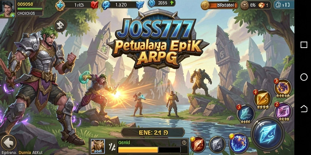 Screenshot JOSS777 menampilkan aksi seru dalam pertempuran ARPG.
