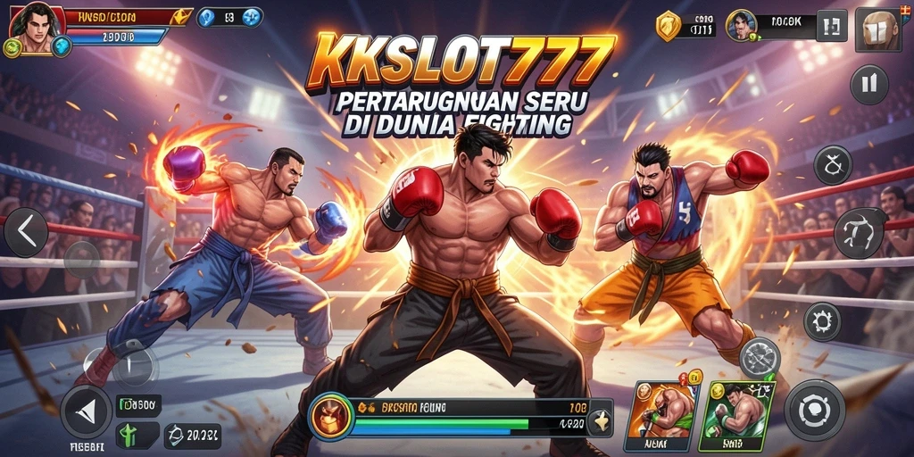 Tampilan gameplay KKSLOT777 dengan pertarungan yang mendebarkan.