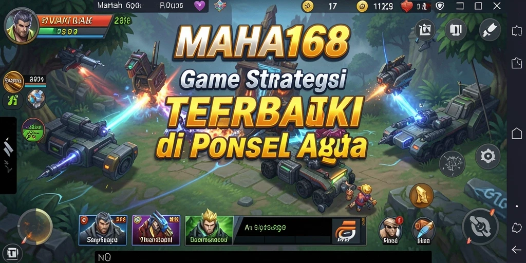 Screenshot utama MAHA168 menampilkan aksi strategis dalam gameplay SLG