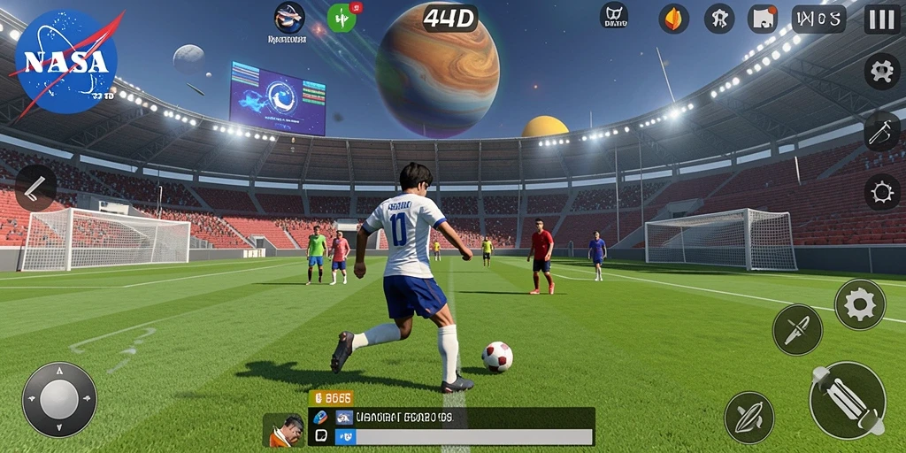 Tampilan gameplay menarik dari olahraga di NASA4D.