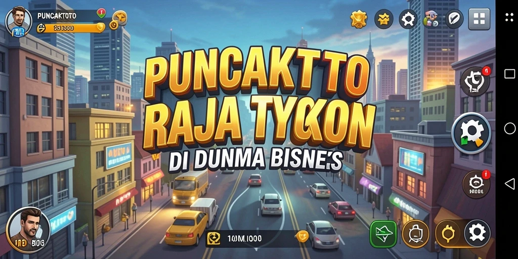 Screenshot menunjukkan gameplay PUNCAKTOTO dengan elemen Tycoon yang menarik.