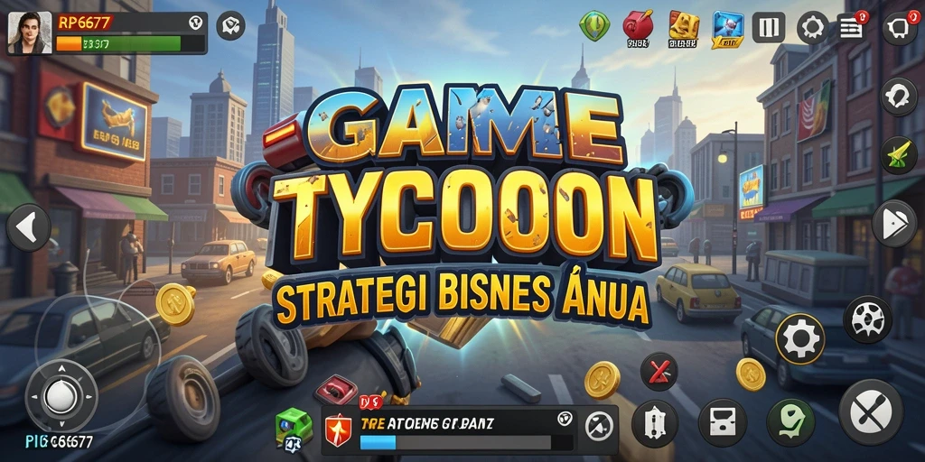 Tampilan gameplay Tycoon menarik di RP6677, dengan desain yang interaktif.