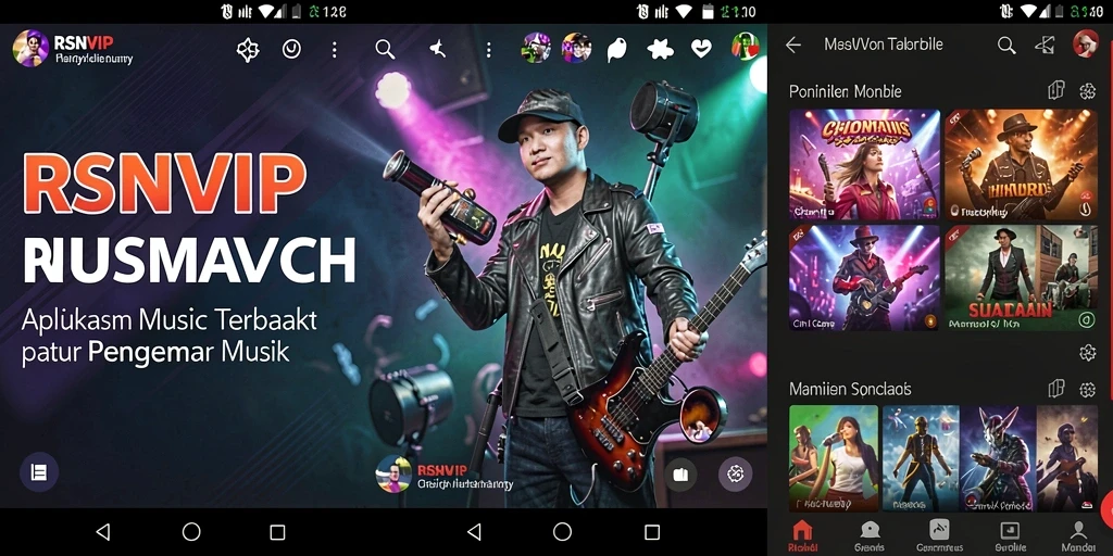 Screenshot utama gameplay RSNVIP yang menunjukkan pengalaman musik interaktif.