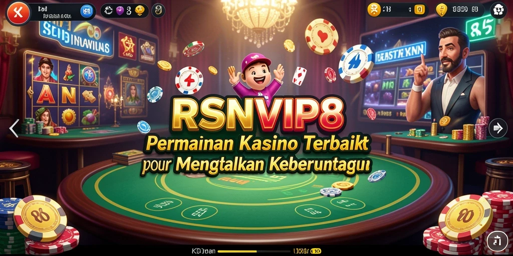Screenshot gameplay RSNVIP8 menampilkan suasana kasino yang menarik.