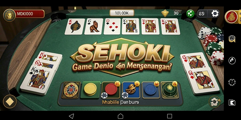 Screenshot gameplay SEHOKI menampilkan aksi seru permainan Domino.