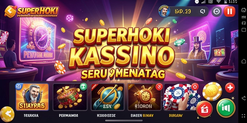 Tampilan menarik dari gameplay SUPERHOKI yang penuh aksi.